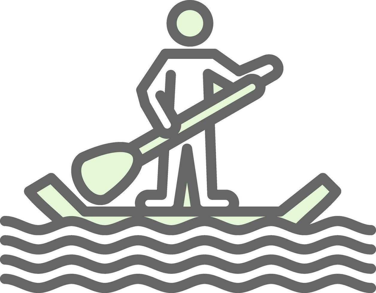 Paddle surf Vector Icon Design