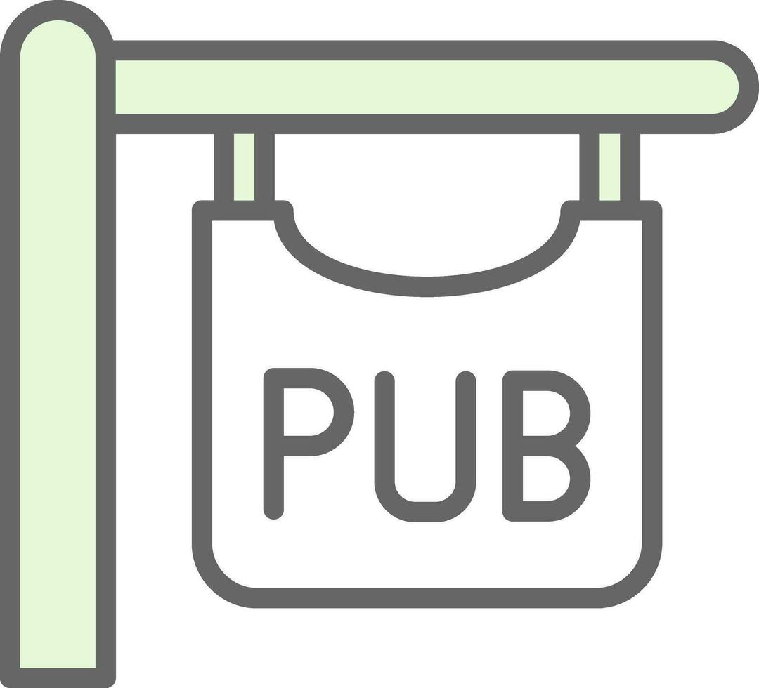 pub firmar vector icono diseño