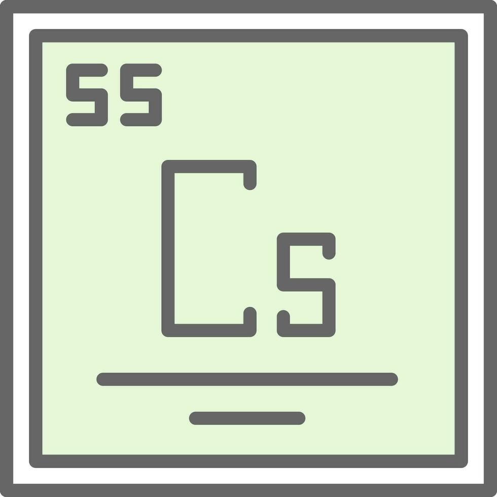 Caesium Vector Icon Design