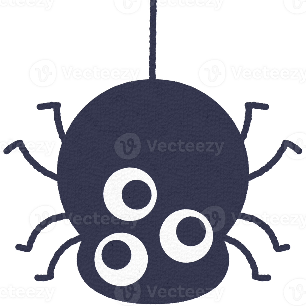 Spooky Halloween spider silhouette png