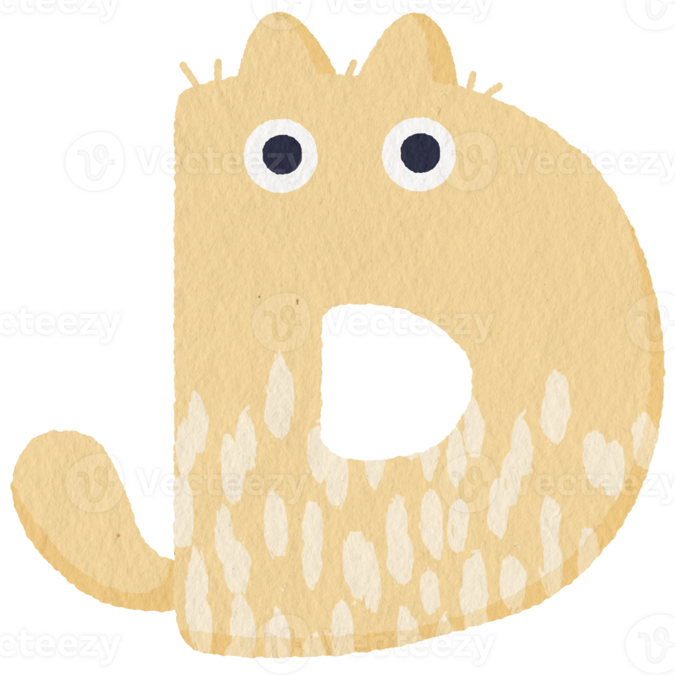 Monster alphabet letter D png