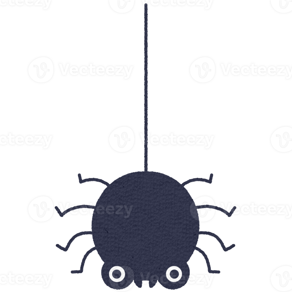 Spooky Halloween spider silhouette png