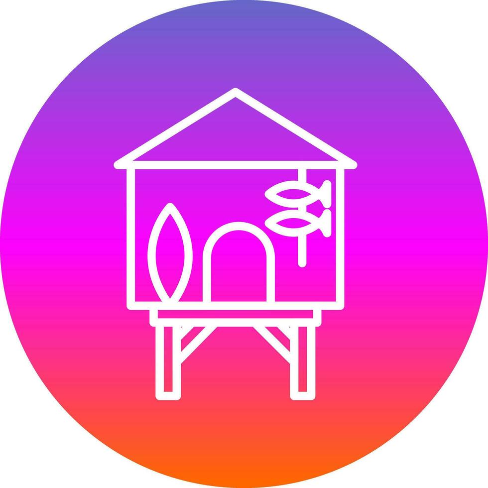 Beach hut Vector Icon Design