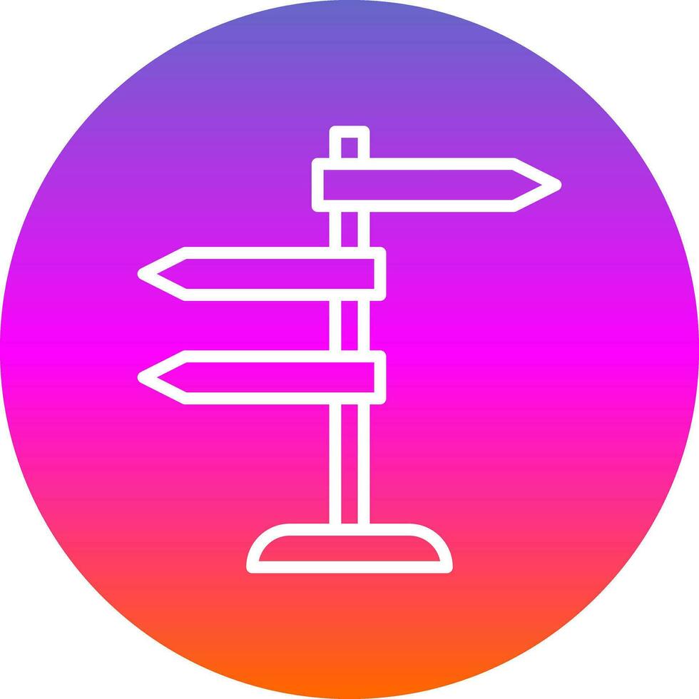 Signpost Vector Icon Design