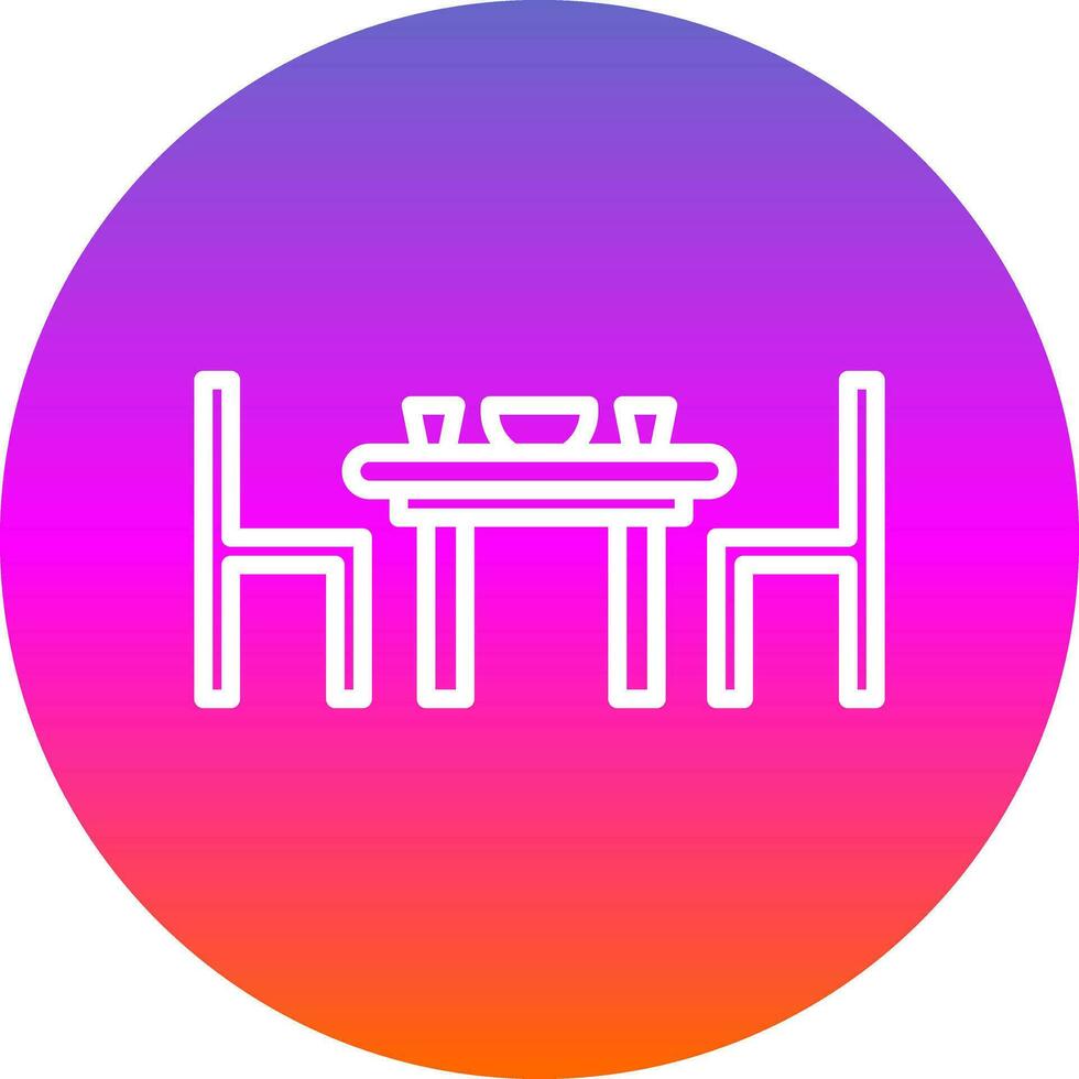 Dining table Vector Icon Design