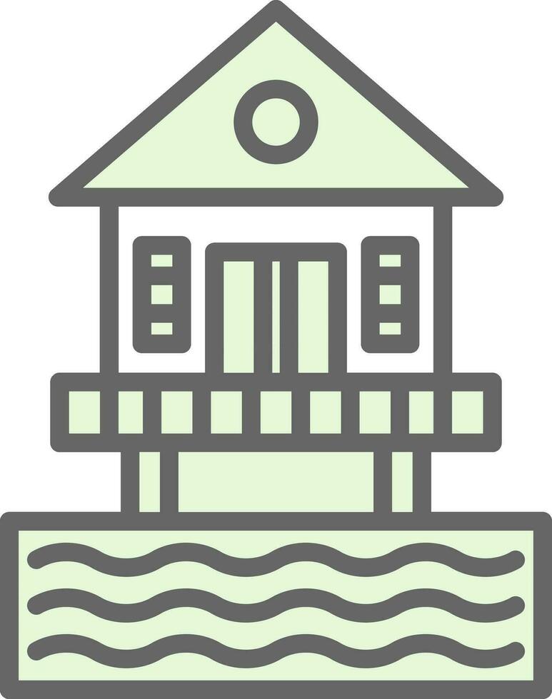 Beach hut Vector Icon Design