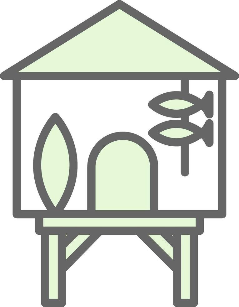 Beach hut Vector Icon Design