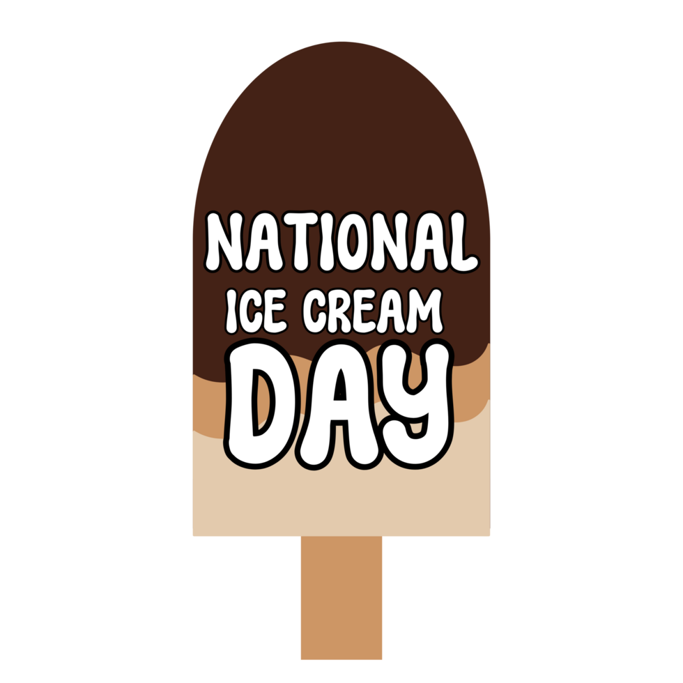 National Ice Cream Day text typography, calligraphy, lettering