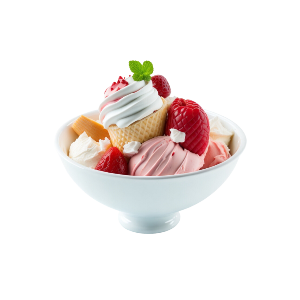 Ice cream on bowl on transparent background, photography, ice cream bowl,  ice cream photography, ice cream bowl on transparent , Minimalist ice cream photography png