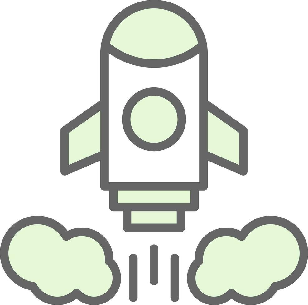 Rocket launch Vector Icon Design
