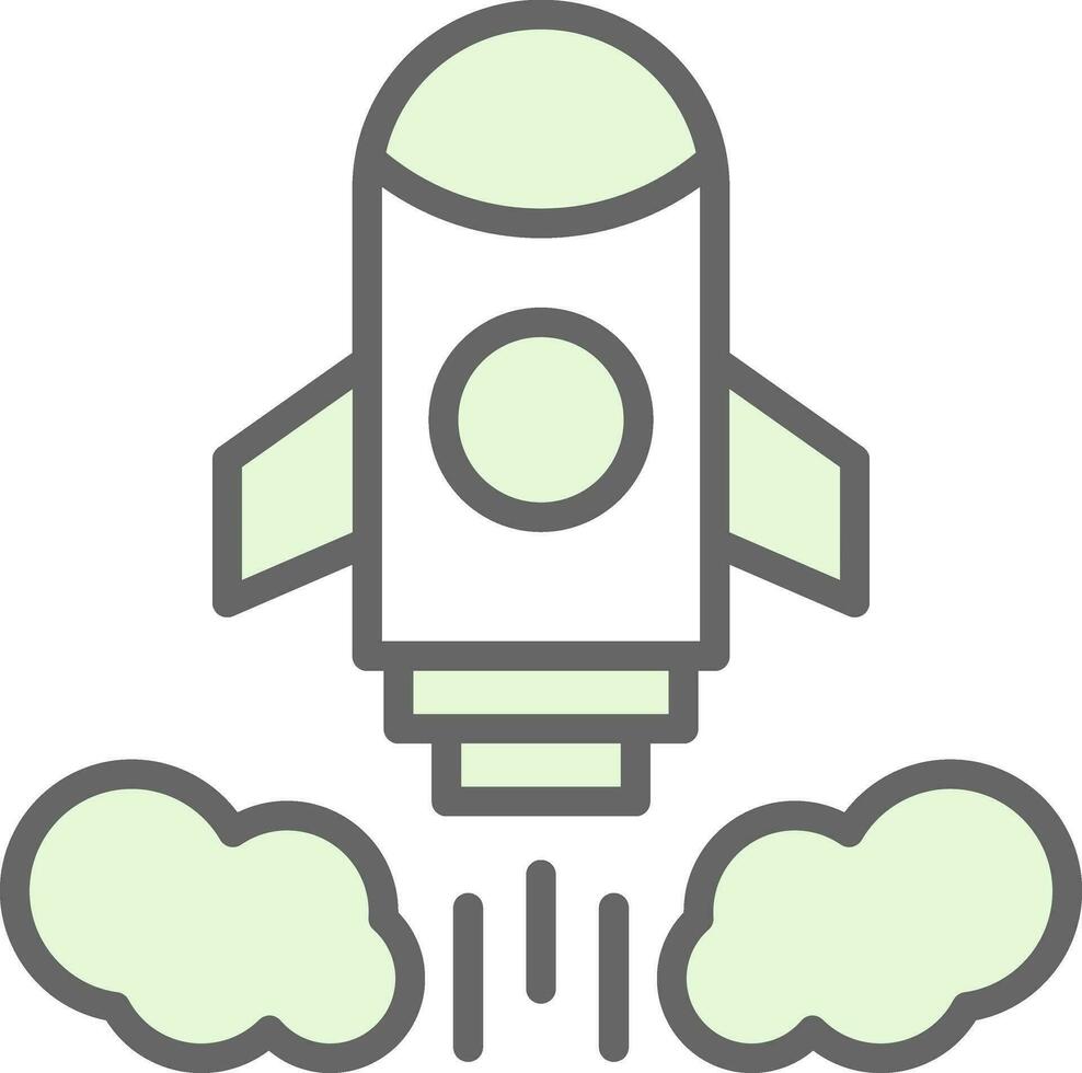 Rocket launch Vector Icon Design