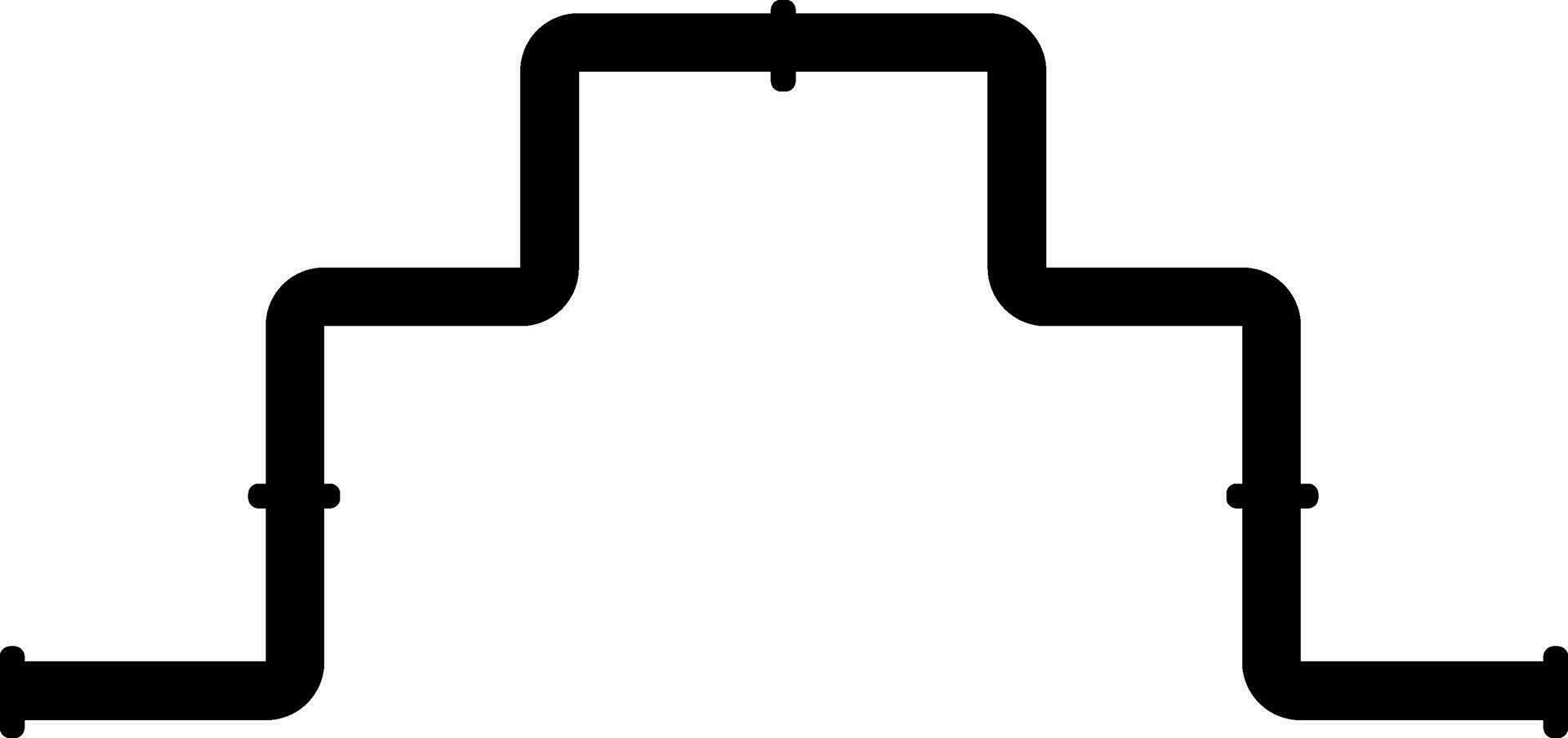 Icon of pipeline in flat style. vector