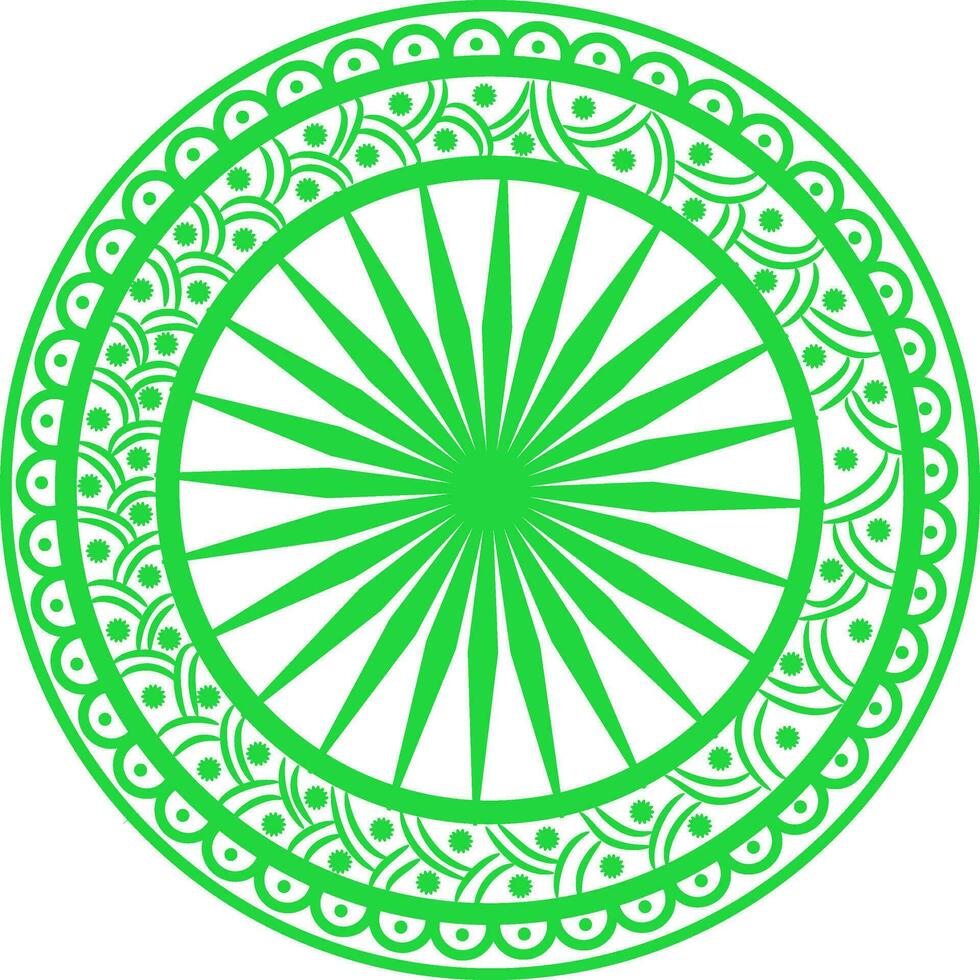 Green asok chakra glyh icon. vector