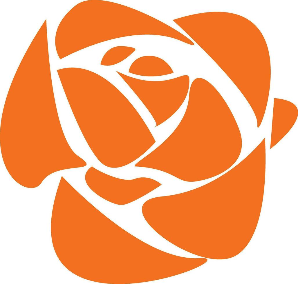 Beautiful rose in flat style. vector