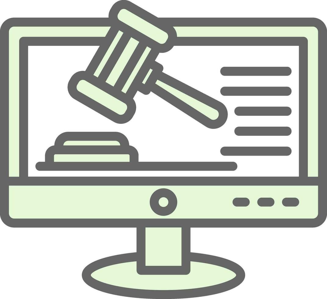 Online court Vector Icon Design