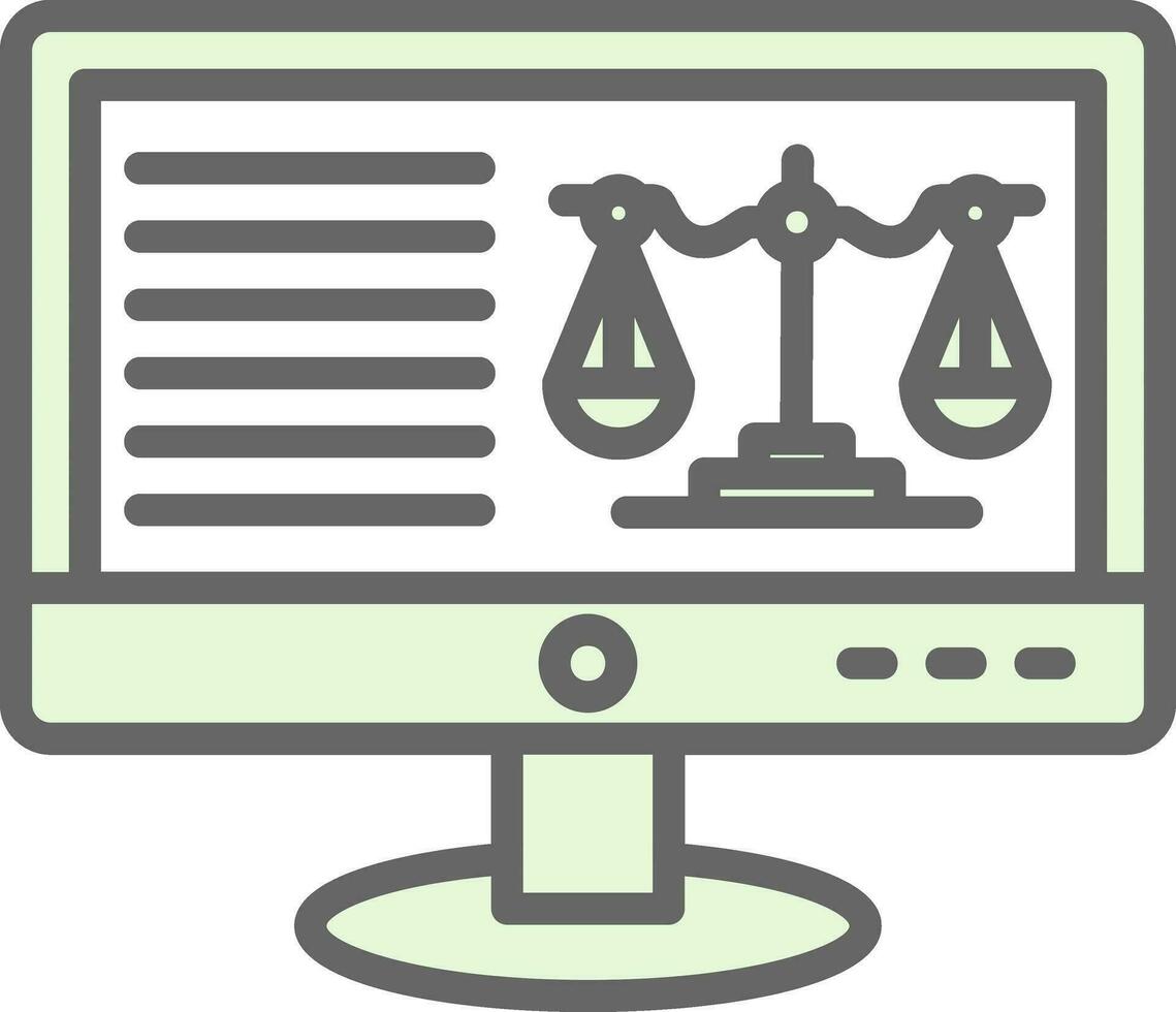 Online court Vector Icon Design