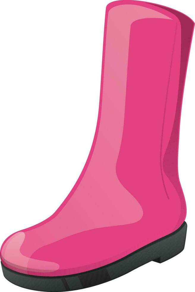 hermosa brillante rosado color botas icono. vector