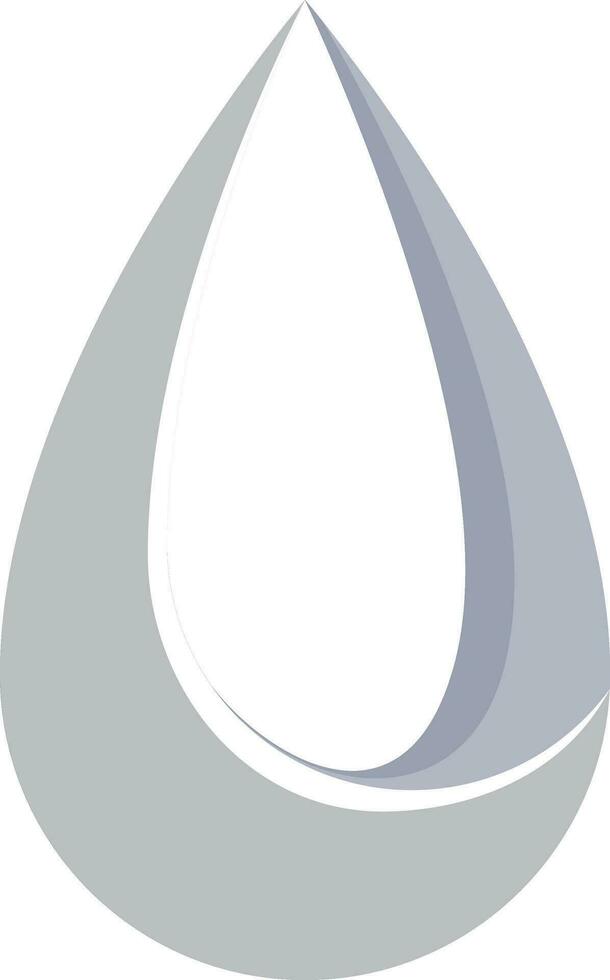 Vector illustration of a white drop icon.