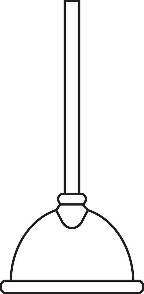 plano estilo plomería émbolo icono. vector
