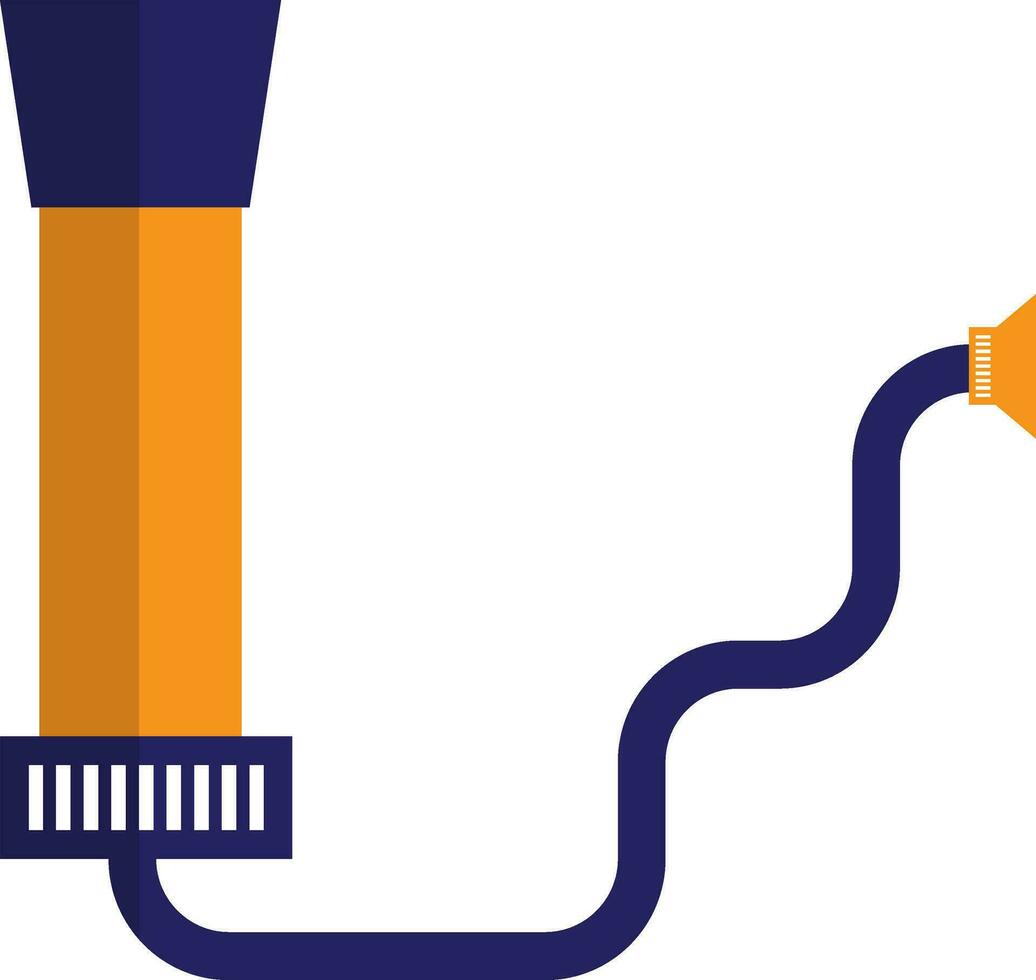 Yellow and blue supplies pipe. vector