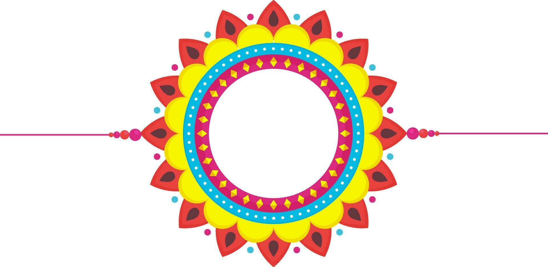 Decorated rakhi for Raksha Bandhan. vector