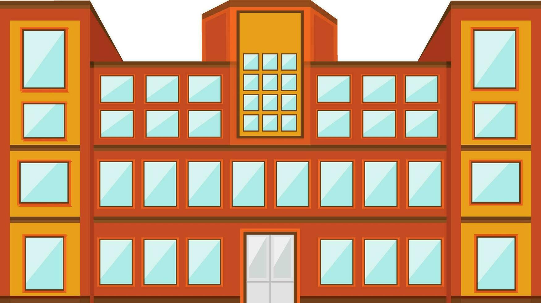 Illustration of a building exterior design. vector