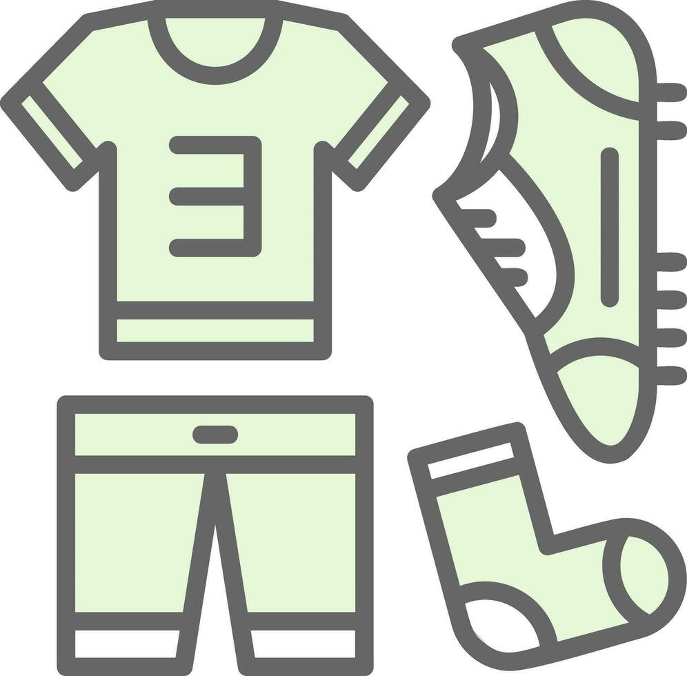 Football uniform Vector Icon Design