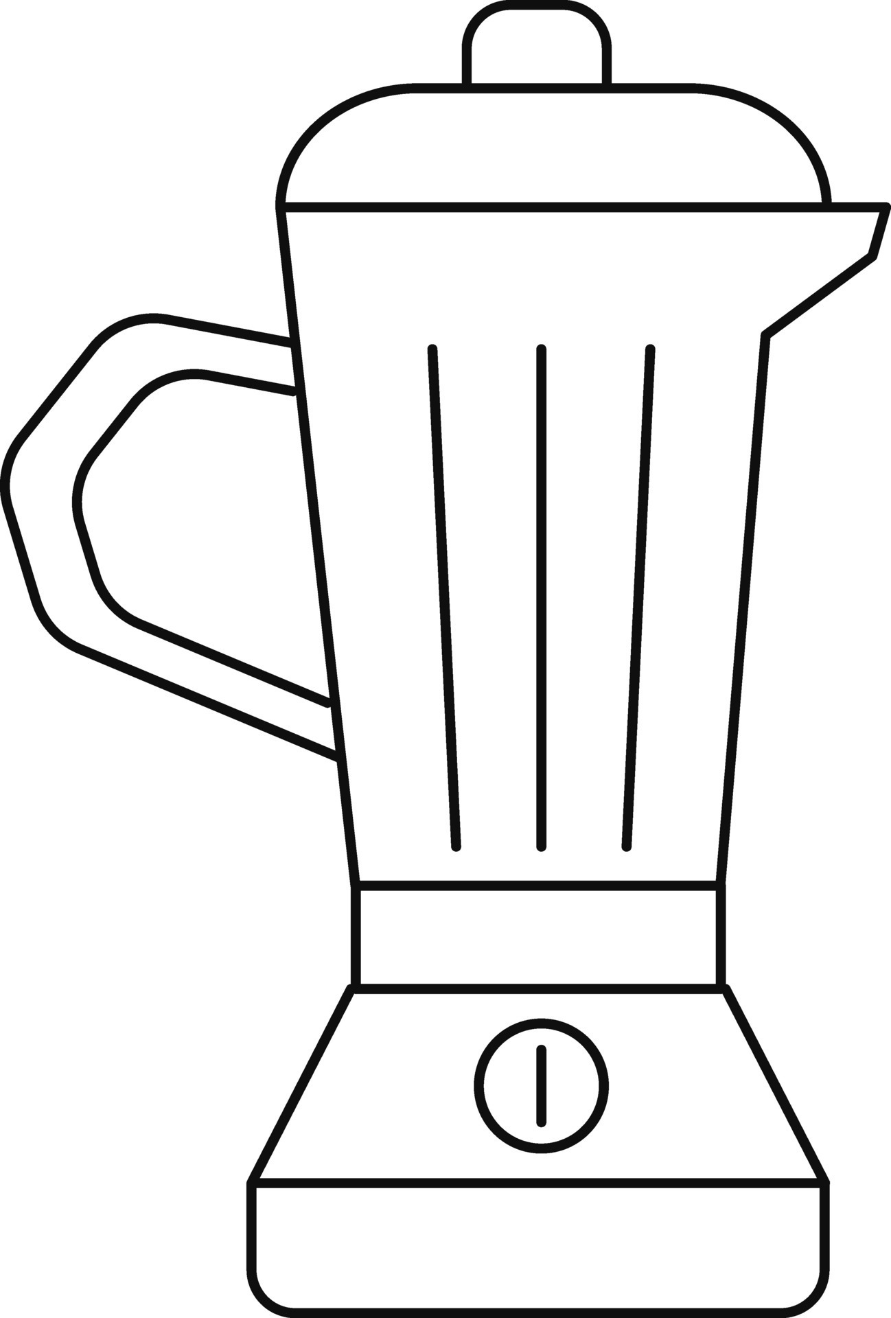 Black line art blender machine. 24923876 Vector Art at Vecteezy