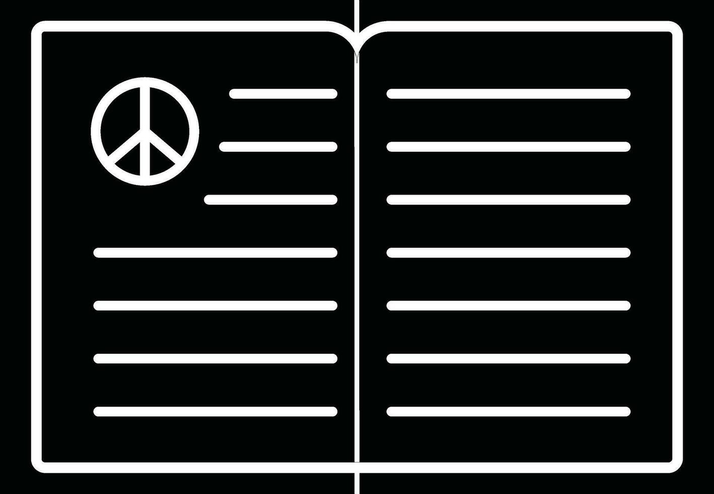 Sign of peace on book. vector