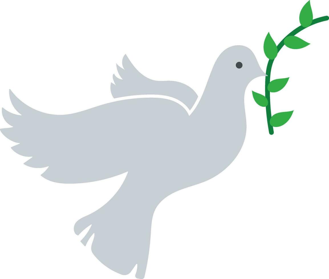 Sign of pigeon olive leaf icon. vector