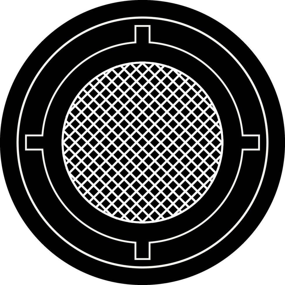 Drain net in black and white color. vector