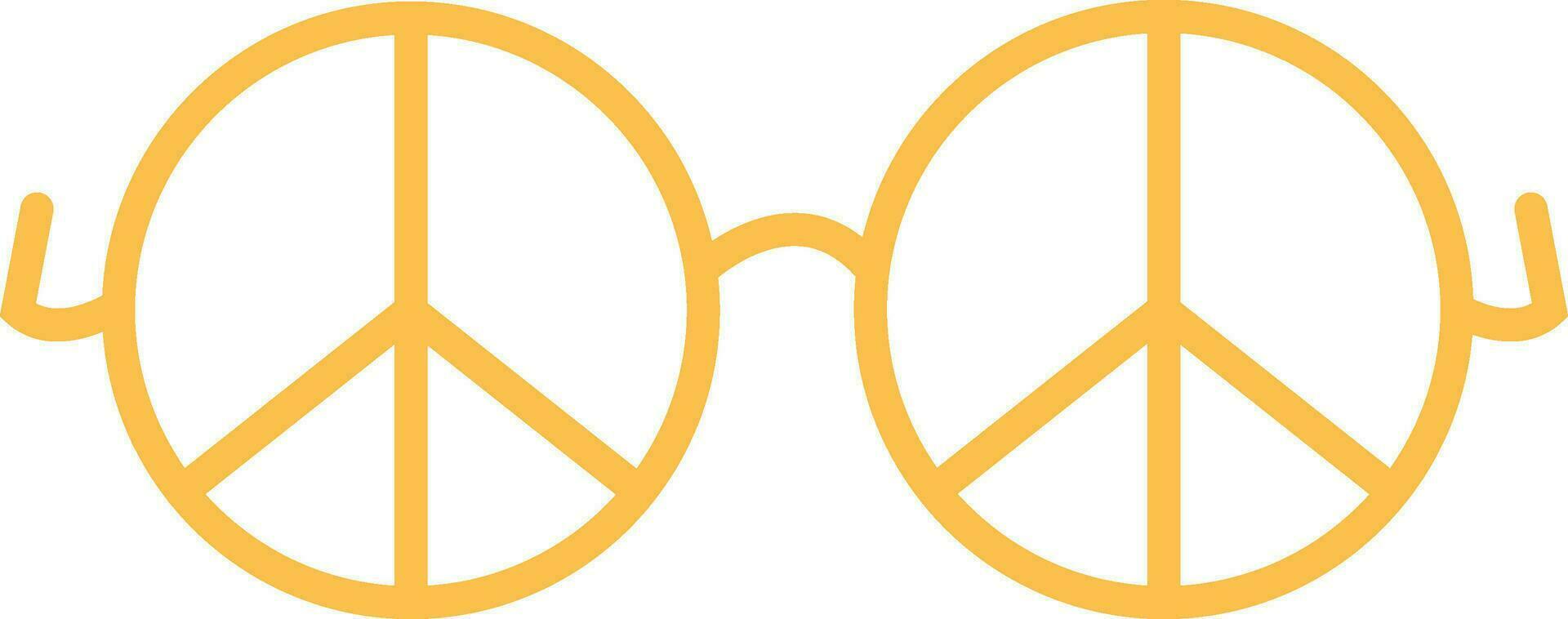 Peace icon with goggle style. vector
