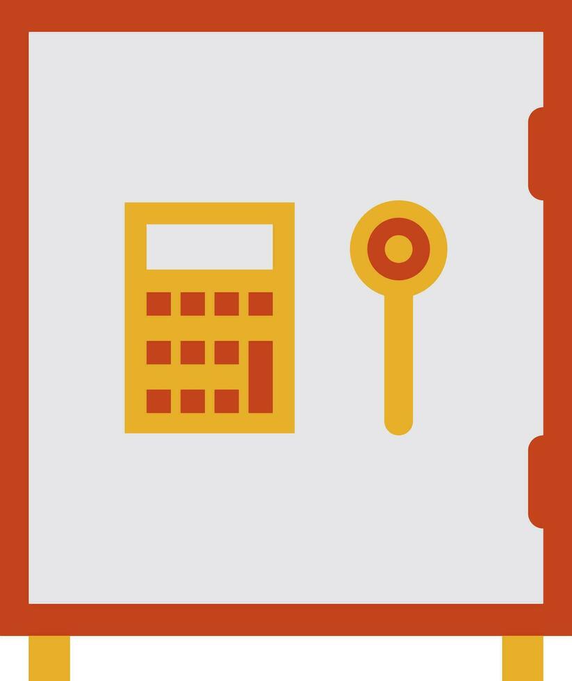 Locked vault safe icon. vector