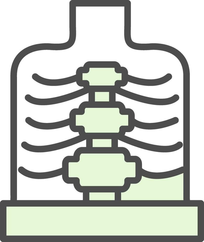 Caja torácica vector icono diseño