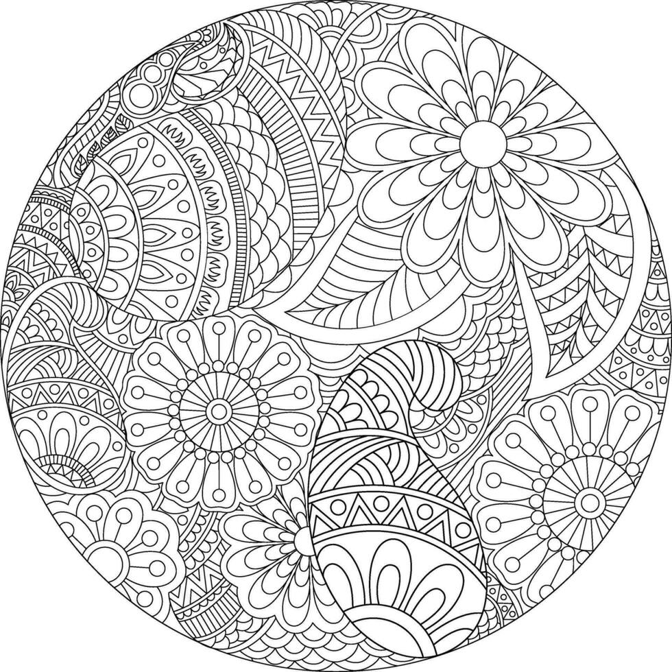 hermosa flor mandala diseño. vector