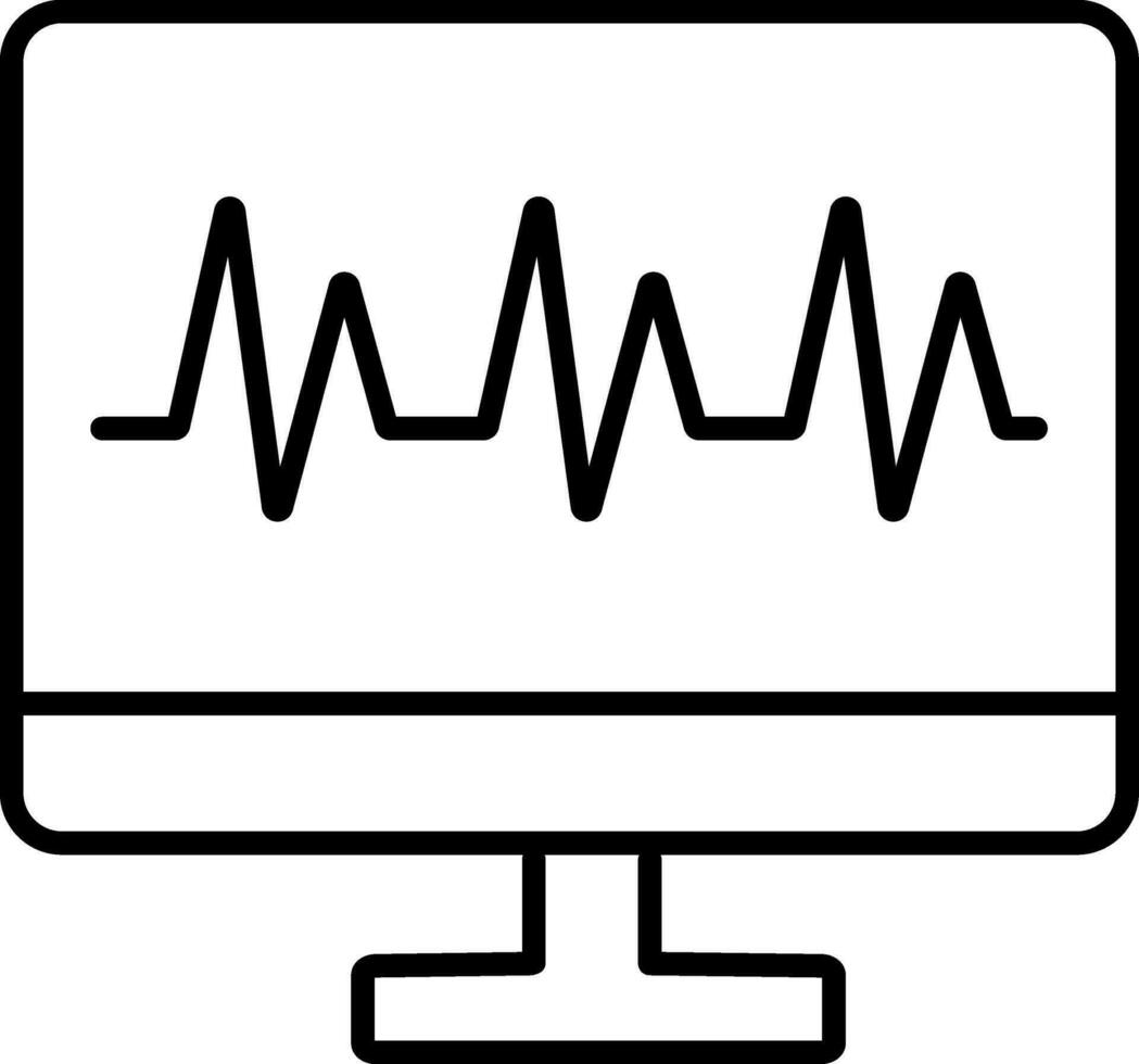 monitor demostración latido del corazón legumbres. vector