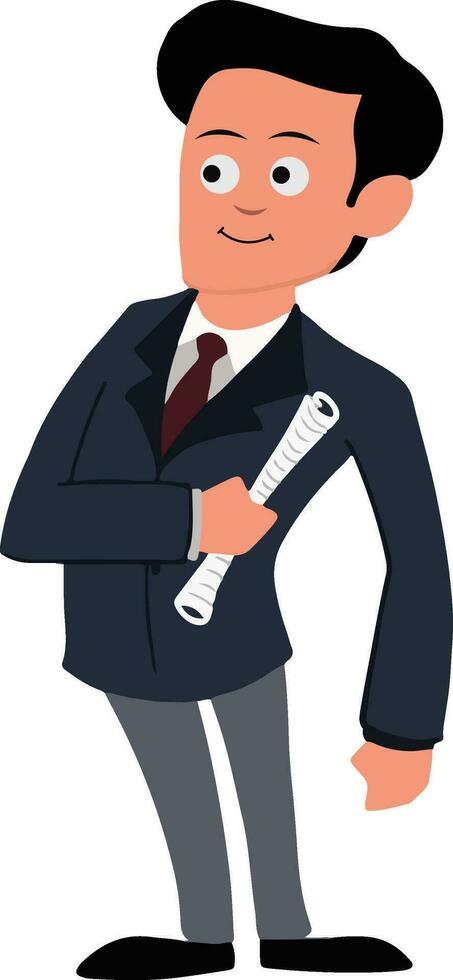 Young businessman in suit. vector