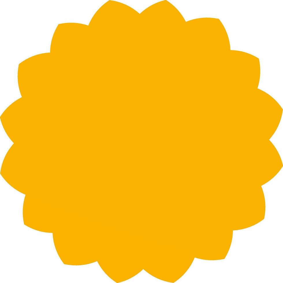 Yellow blank sticker, tag or label design. vector