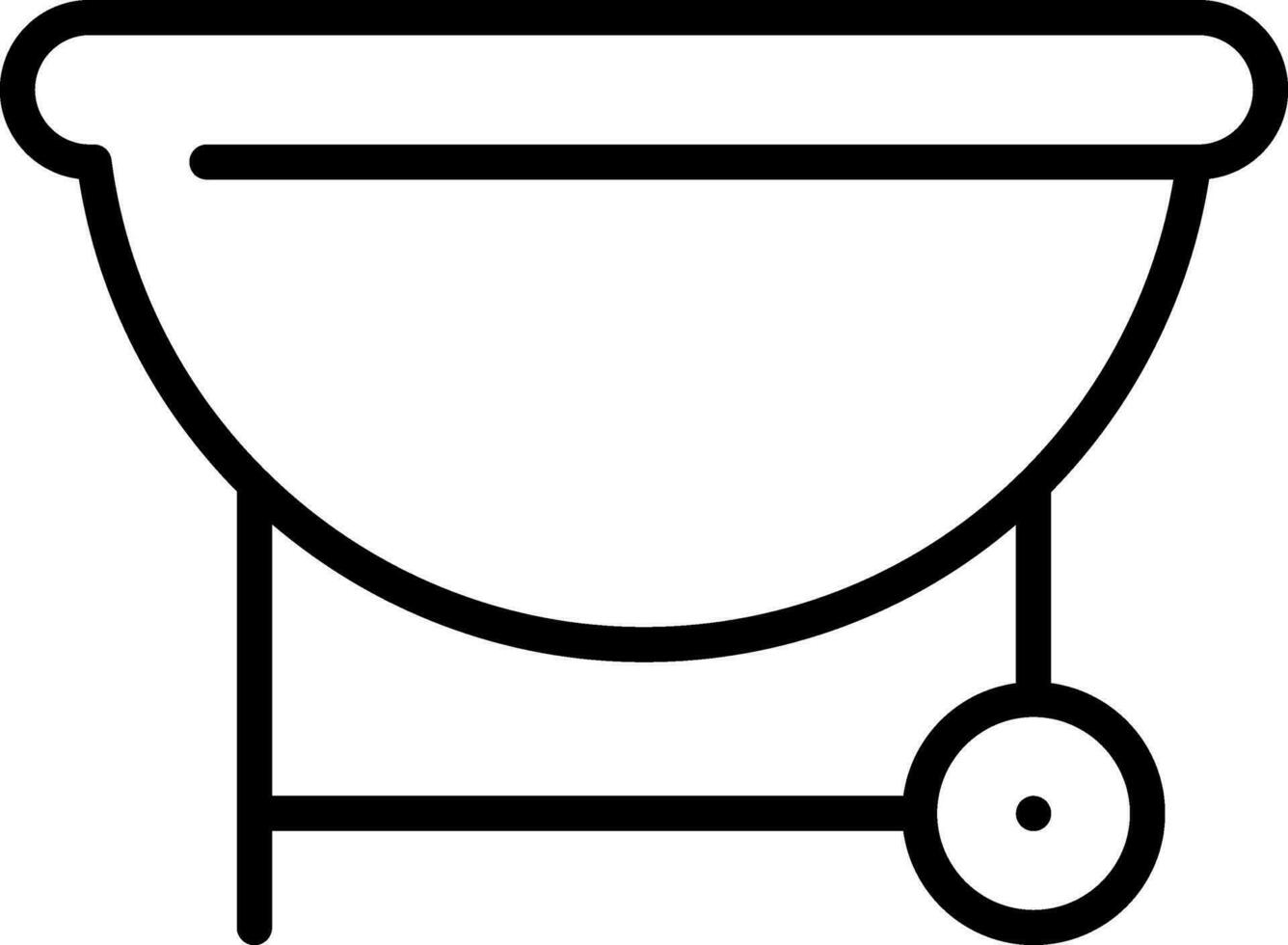 Illustration of Barbeque icon in line art. vector