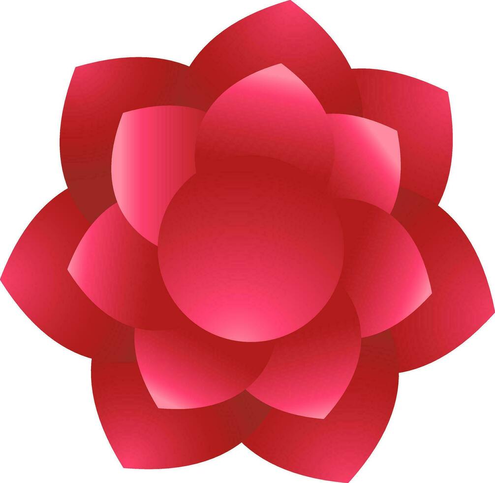 Illustration of beautiful red flower on white background. vector