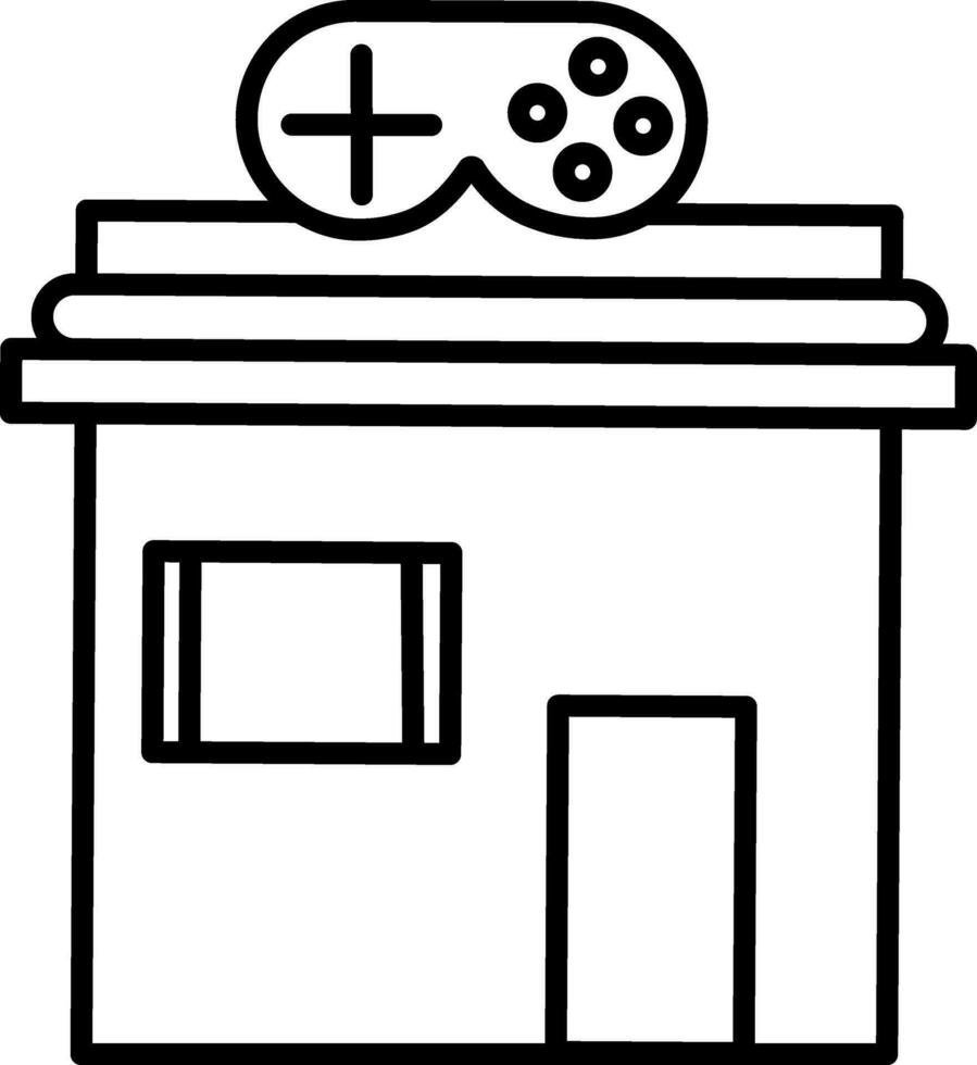 Game House Icon in Thin Line Art. 24924662 Vector Art at Vecteezy