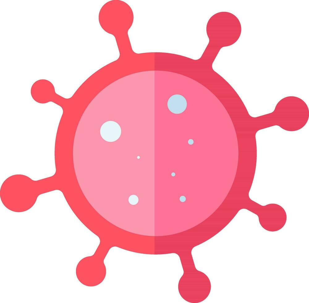 Illustration of Virus icon in red color. vector
