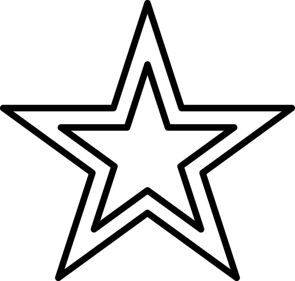 Black outline Star icon on white background. vector