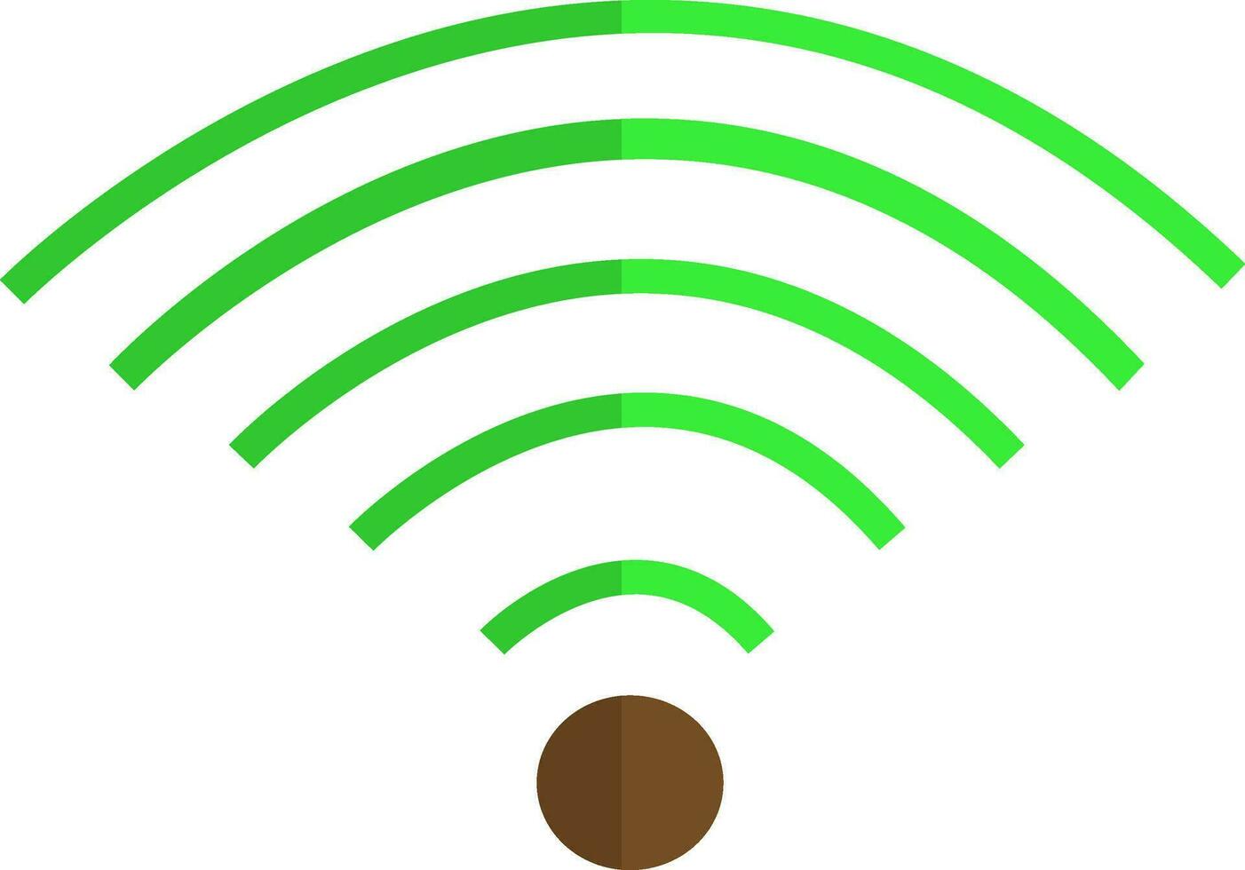 Green and brown wireless sign. vector