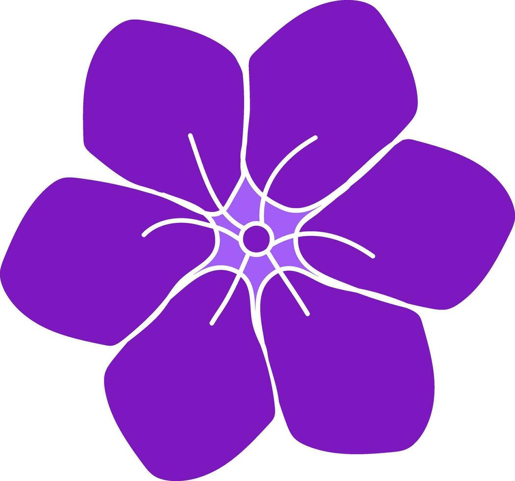 púrpura flor diseño plano estilo. vector