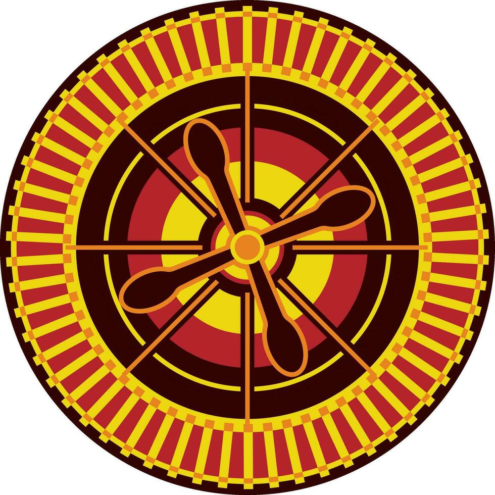 Illustration of a casino roulette. vector