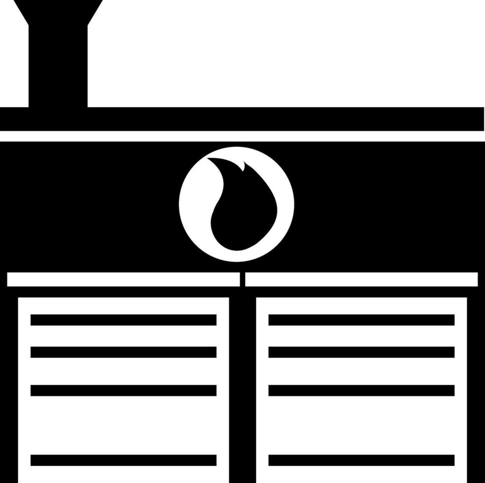 plano ilustración de fuego estación. vector