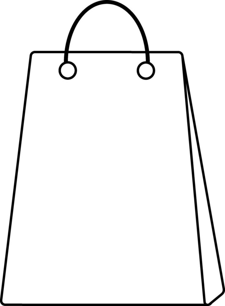 Carry bag icon for shopping concept in isolated. vector