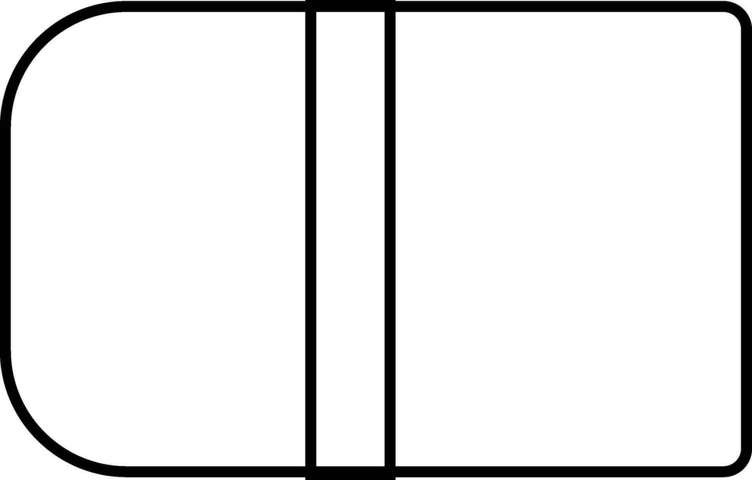 Eraser icon in flat style made with strokes. vector