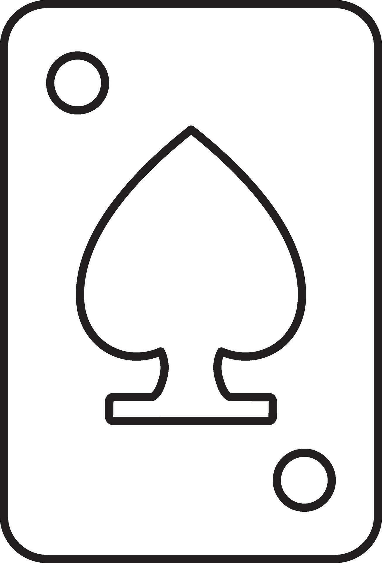 Flat style spade in playing card. 24924924 Vector Art at Vecteezy